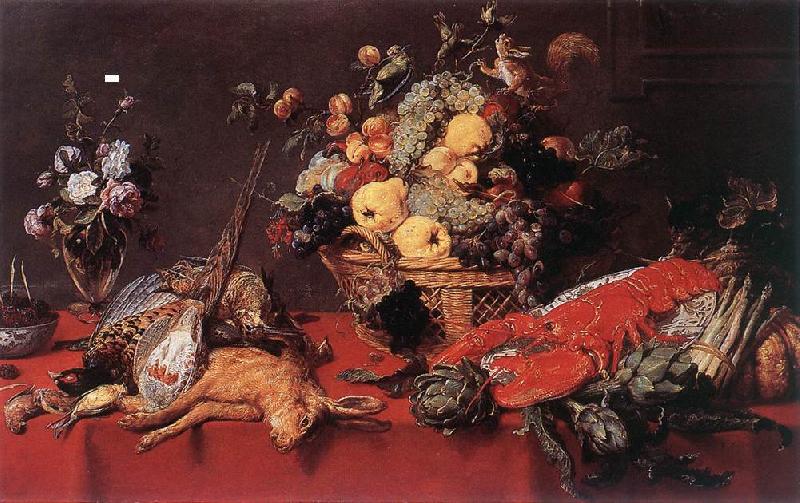 SNYDERS, Frans Still-life with a Basket of Fruit w r France oil painting art